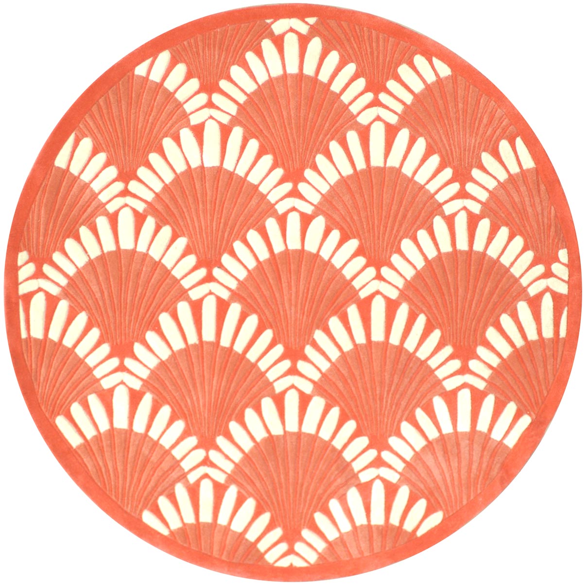  Beach Rugs: SHELLS NOUVEAU 
 AT072CO / Round / Coral / Acrylic 