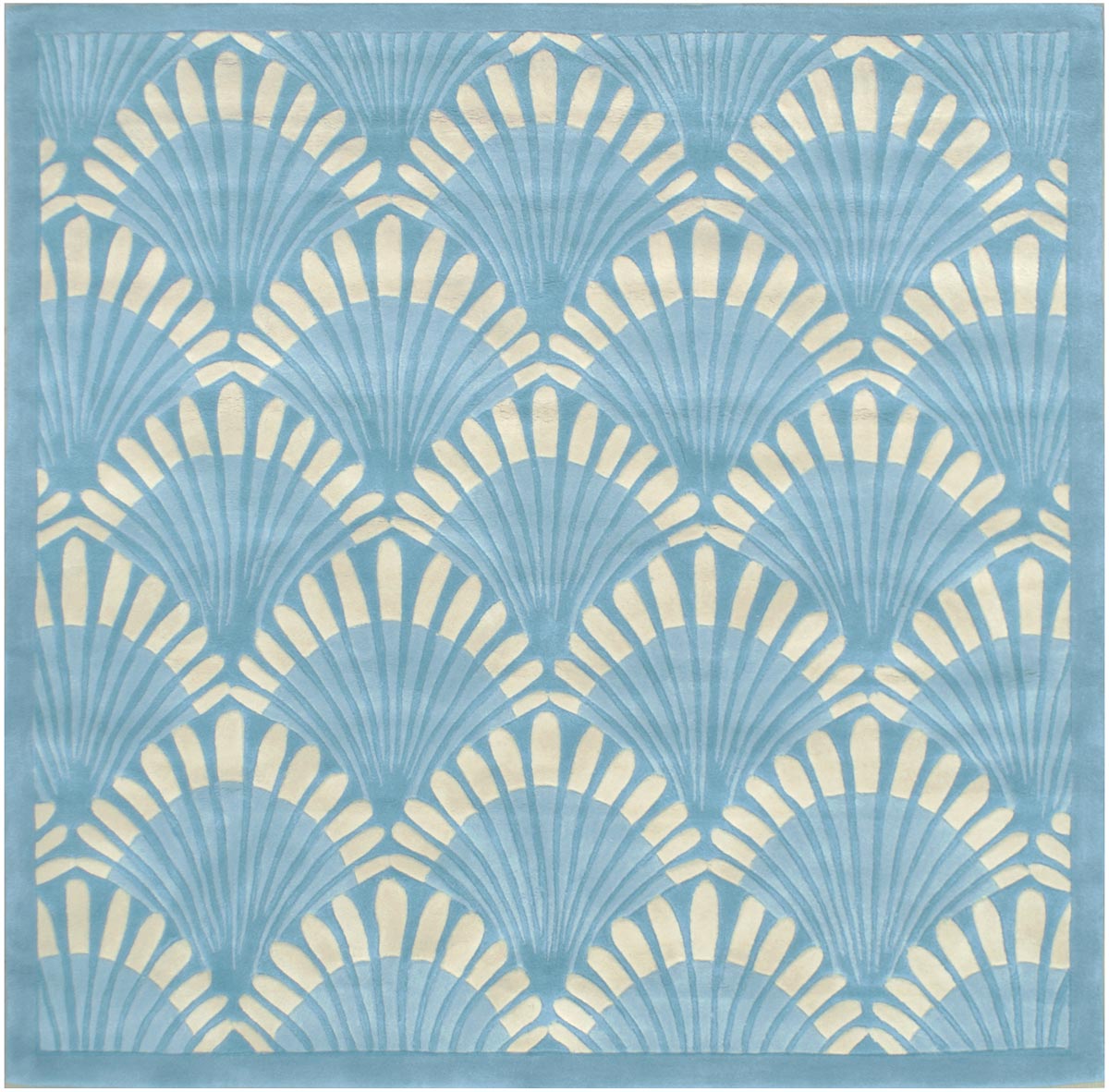  Beach Rugs: SHELLS NOUVEAU 
 AT072LB / Square / Light Blue / Acrylic 