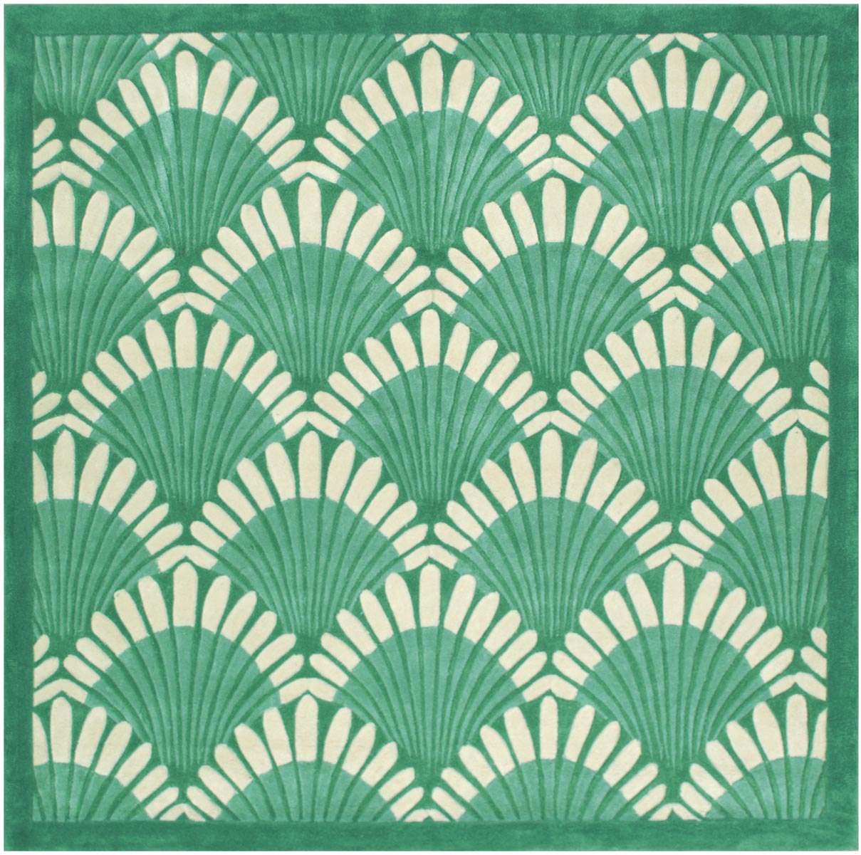  Beach Rugs: SHELLS NOUVEAU 
 AT072TL / Square / Teal / Acrylic 